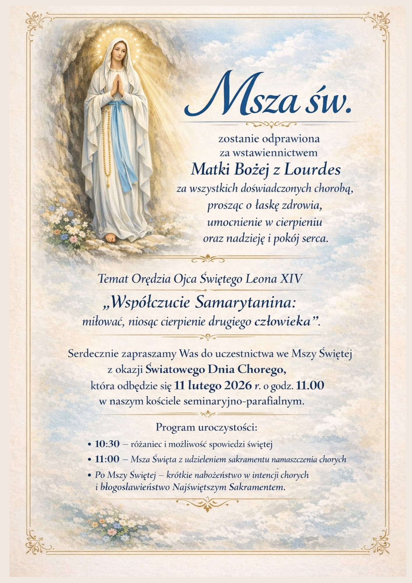 11.02.2026 r. XXXIV Światowy Dzień Chorego